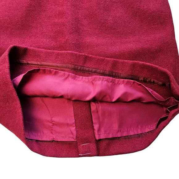 New J.Crew Red Wool Blend Lined Pencil Skirt Size 6P - Picture 10 of 10